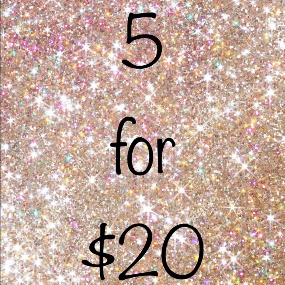 5 items for $20 marked with 🔶